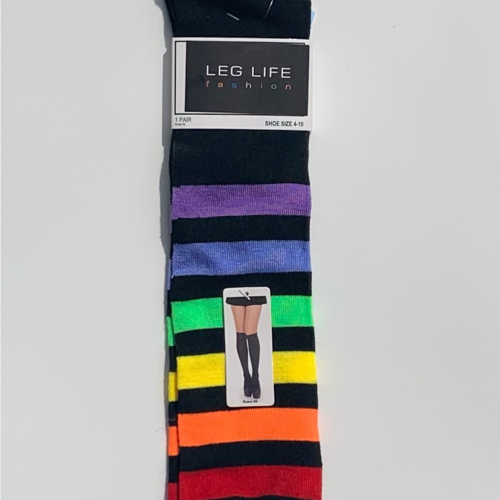 Leg life women’s Rainbow Striped Socks